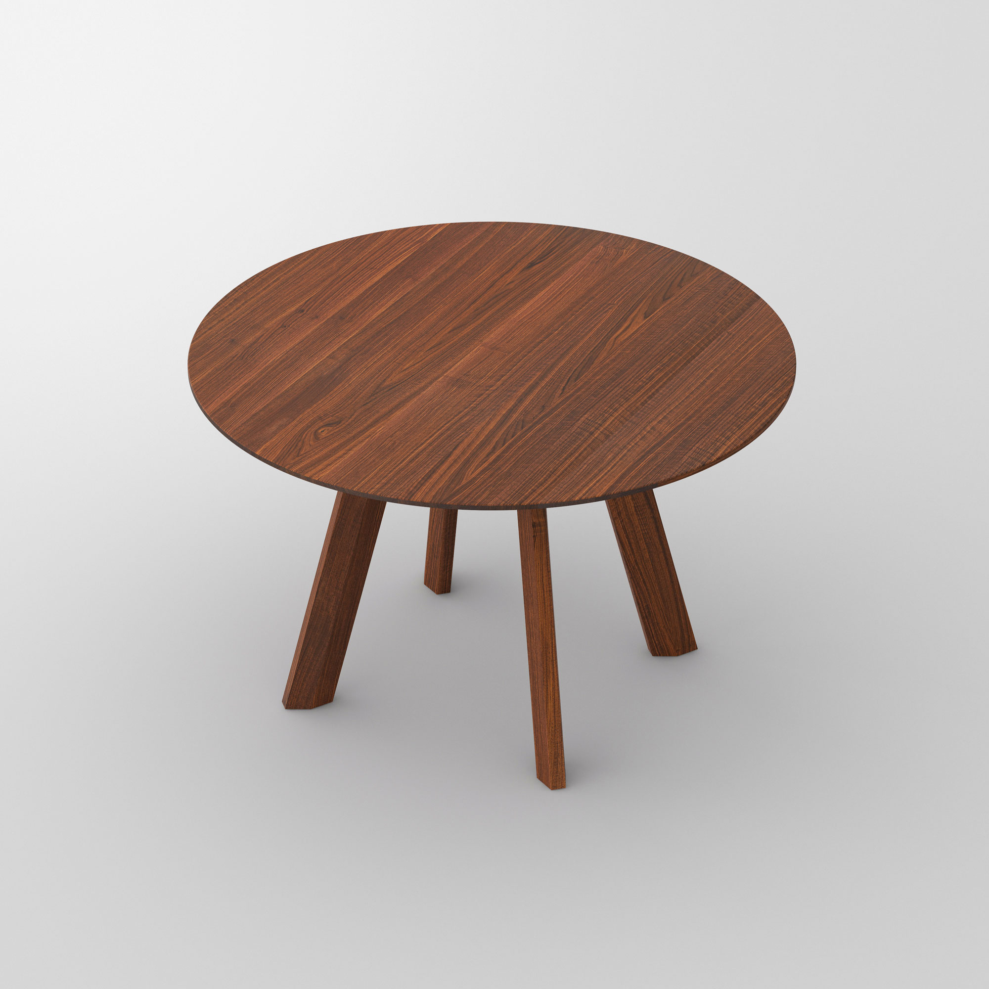 Designer Round Table RHOMBI ROUND cam3 custom made in solid wood by vitamin design