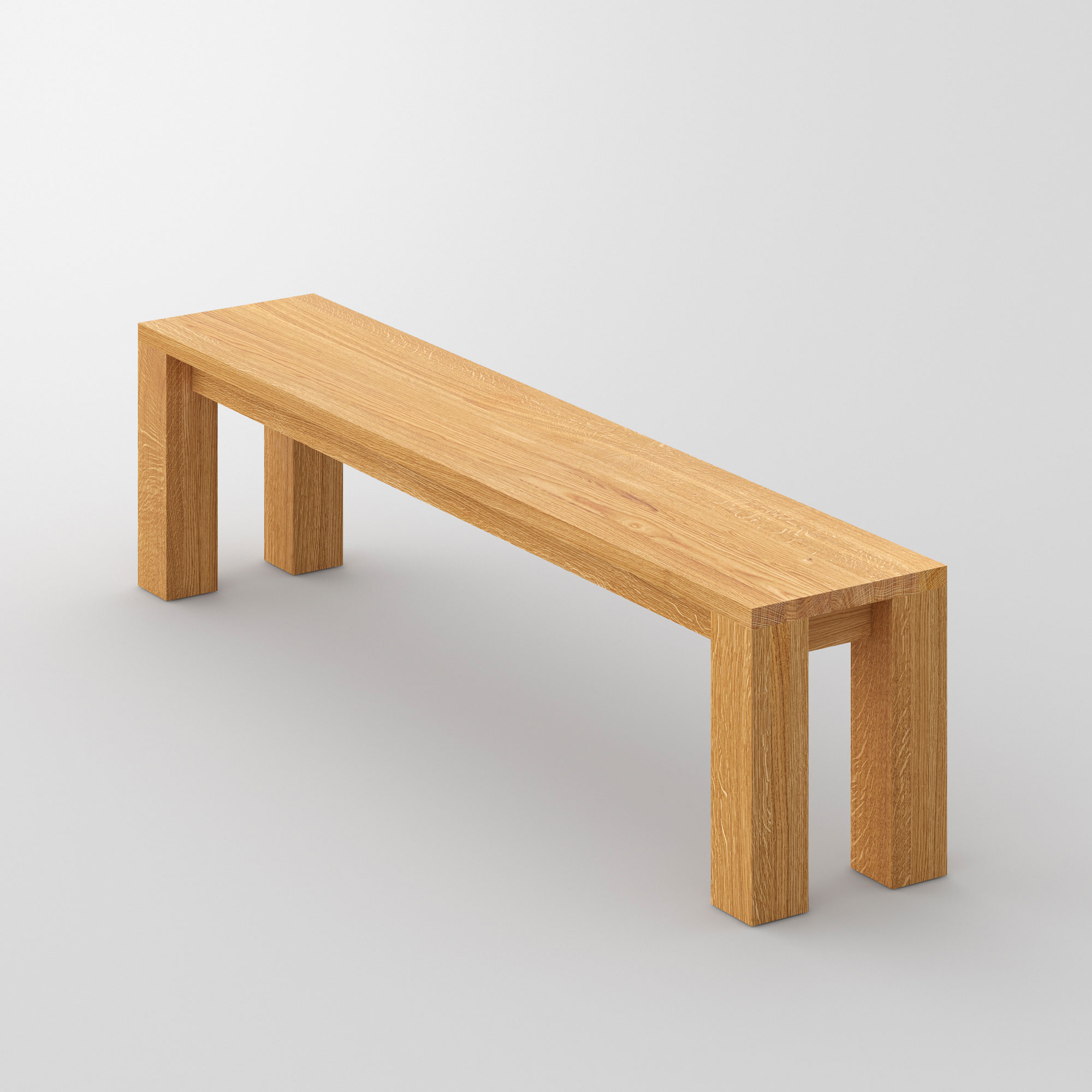 Rustic Wooden Bench CUBUS 3 cam3 custom made in solid wood by vitamin design