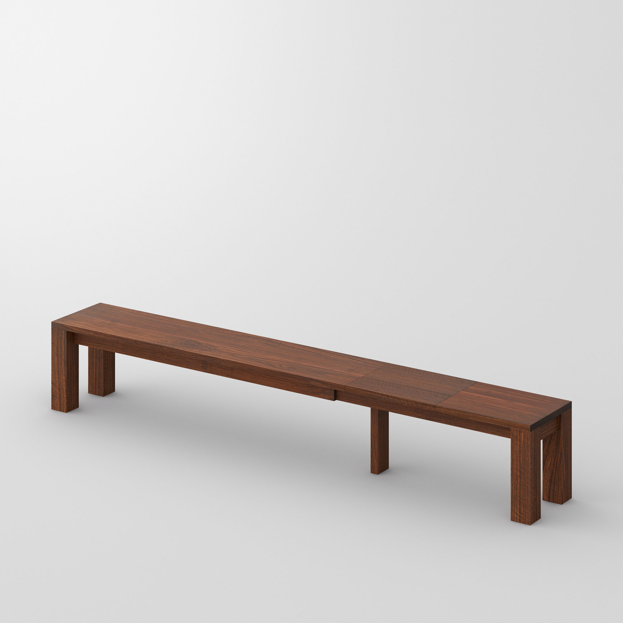 Extendable Bench CUBUS EP 3 cam1 custom made in solid wood by vitamin design