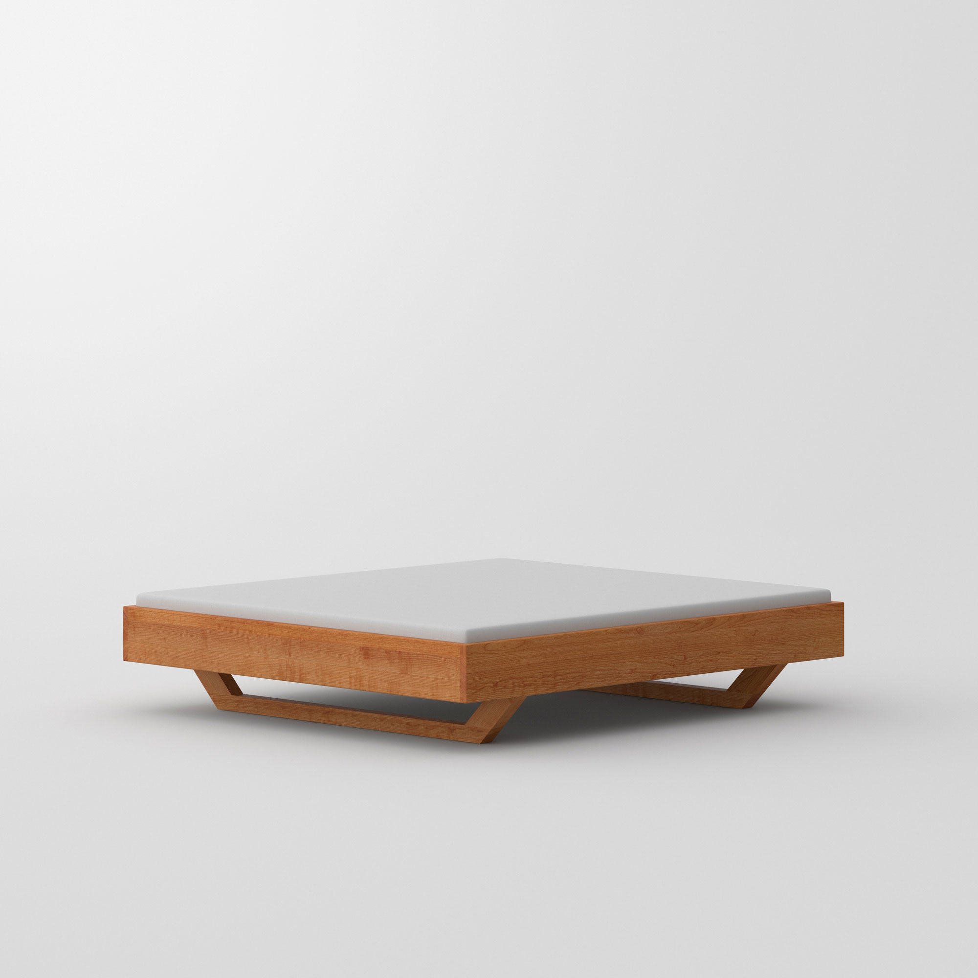 Solid Wood Bed Frame QUADRA SOFT FRAME cam1 custom made in solid wood by vitamin design