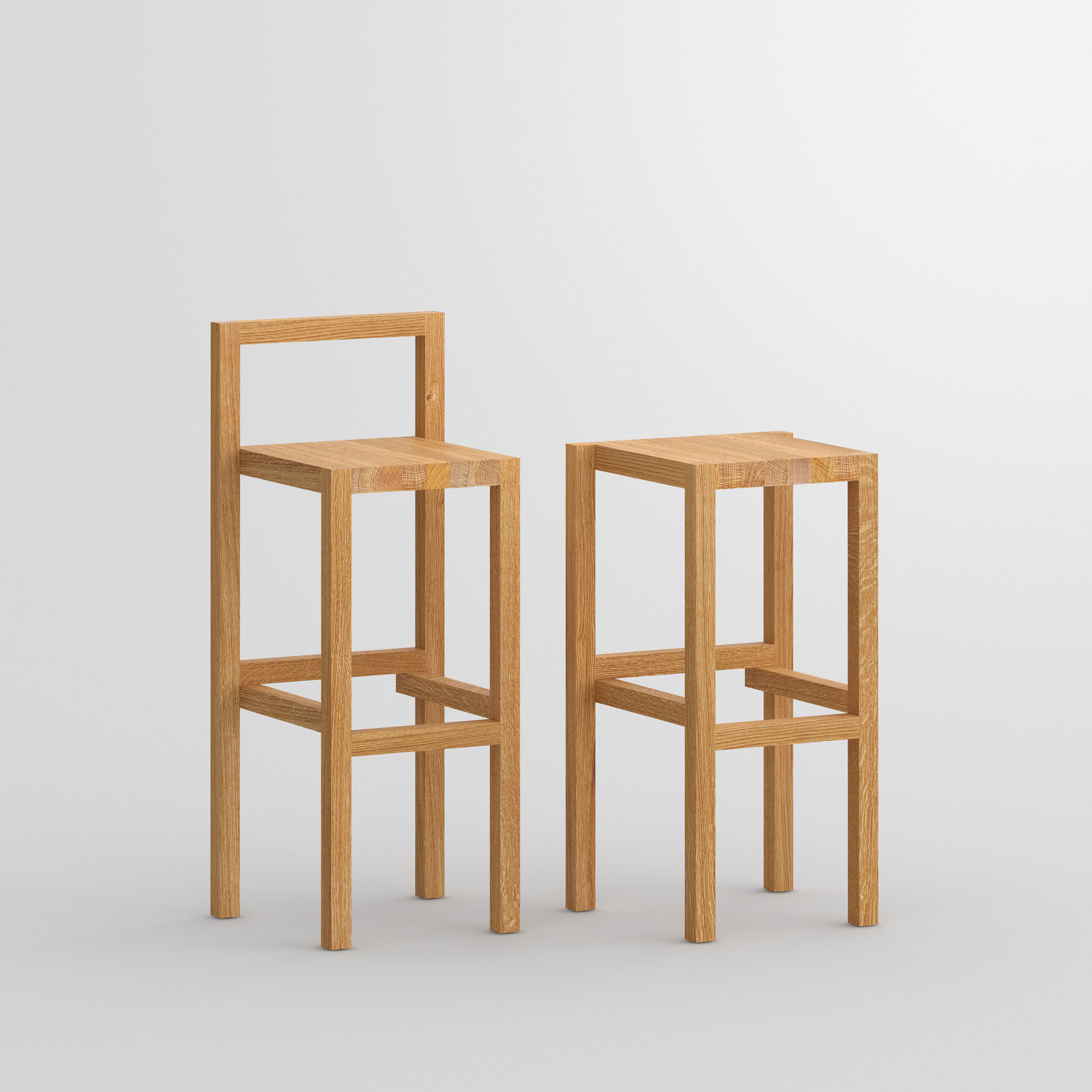 Solid Wood Bar Stool PALI cam1 custom made in solid wood by vitamin design