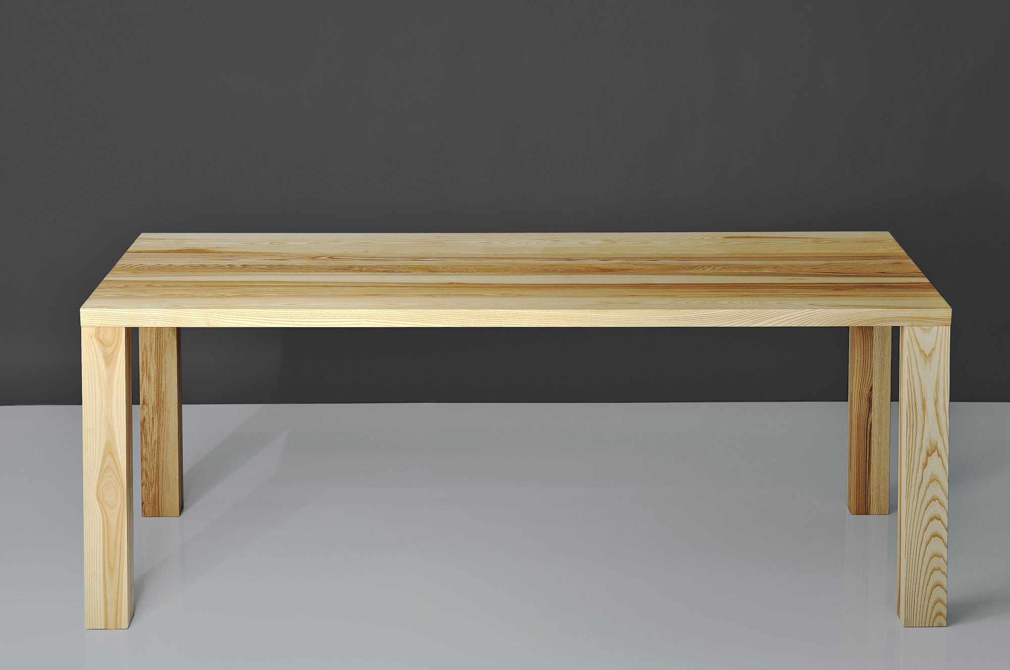 Frameless Solid Wood Table IUSTUS 016 custom made in solid wood by vitamin design