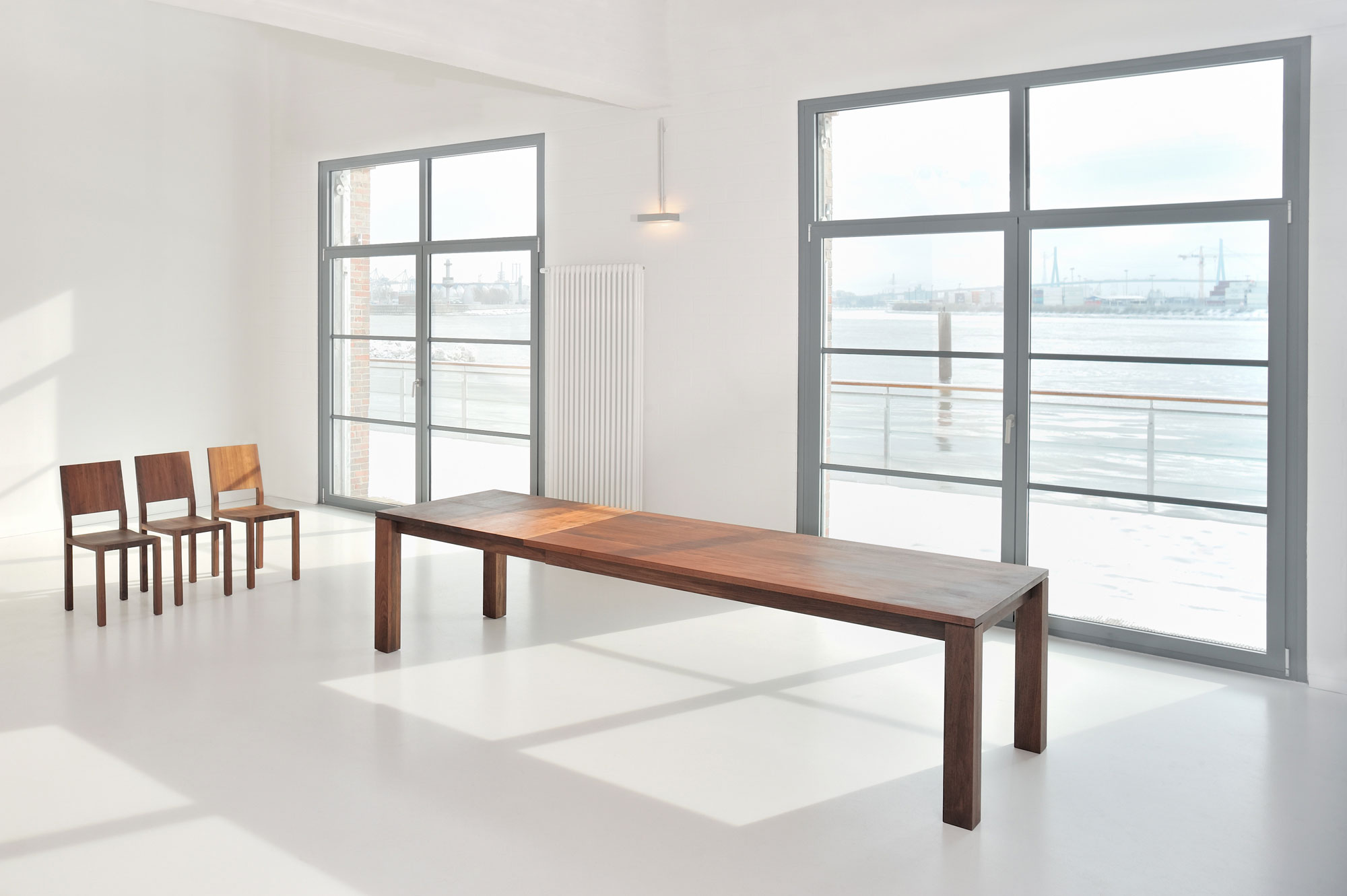 Pull-out Solid Wood Table LIVING BUTTERFLY 2621 custom made in solid wood by vitamin design