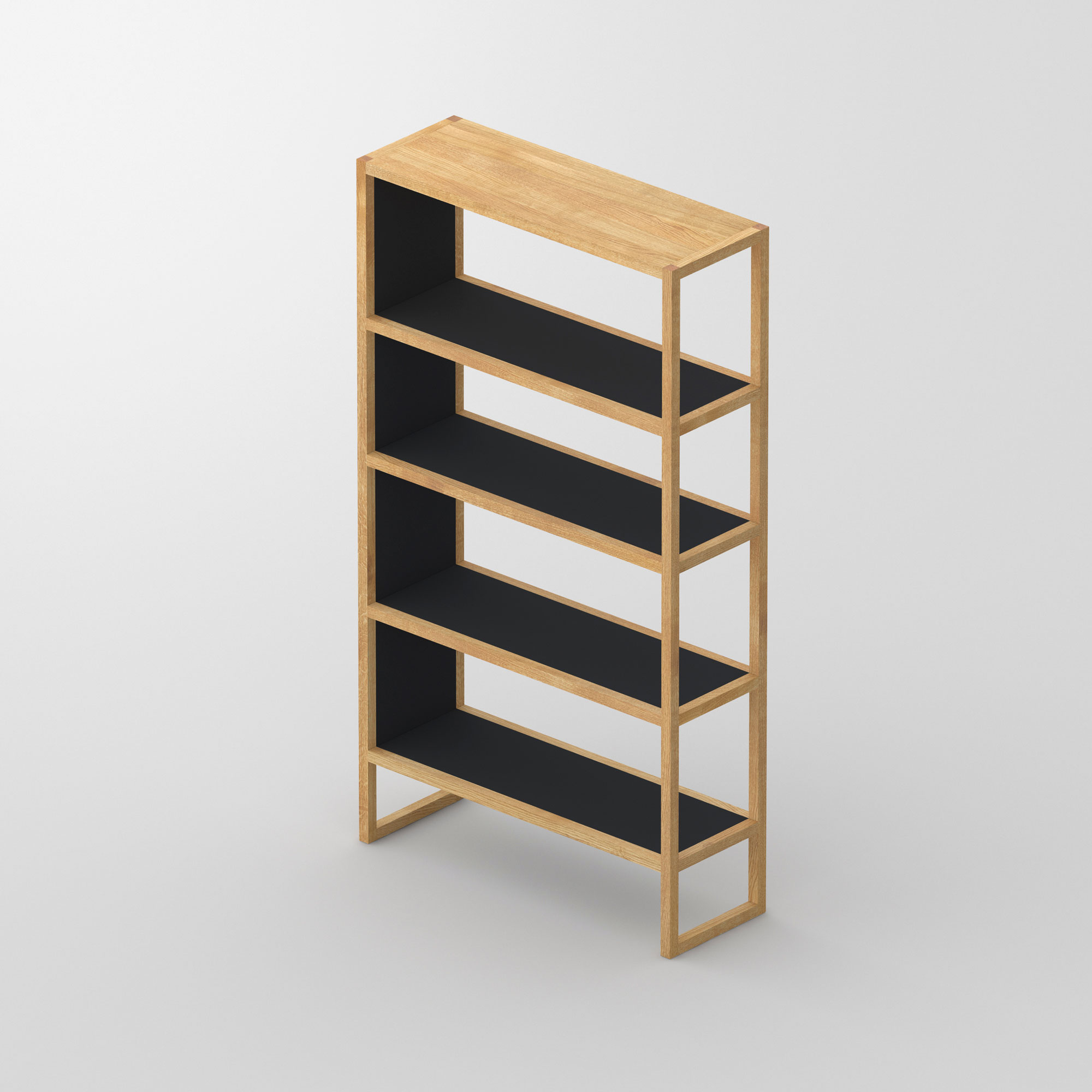 Linoleum Wood Shelf SENA cam3 custom made in solid wood by vitamin design