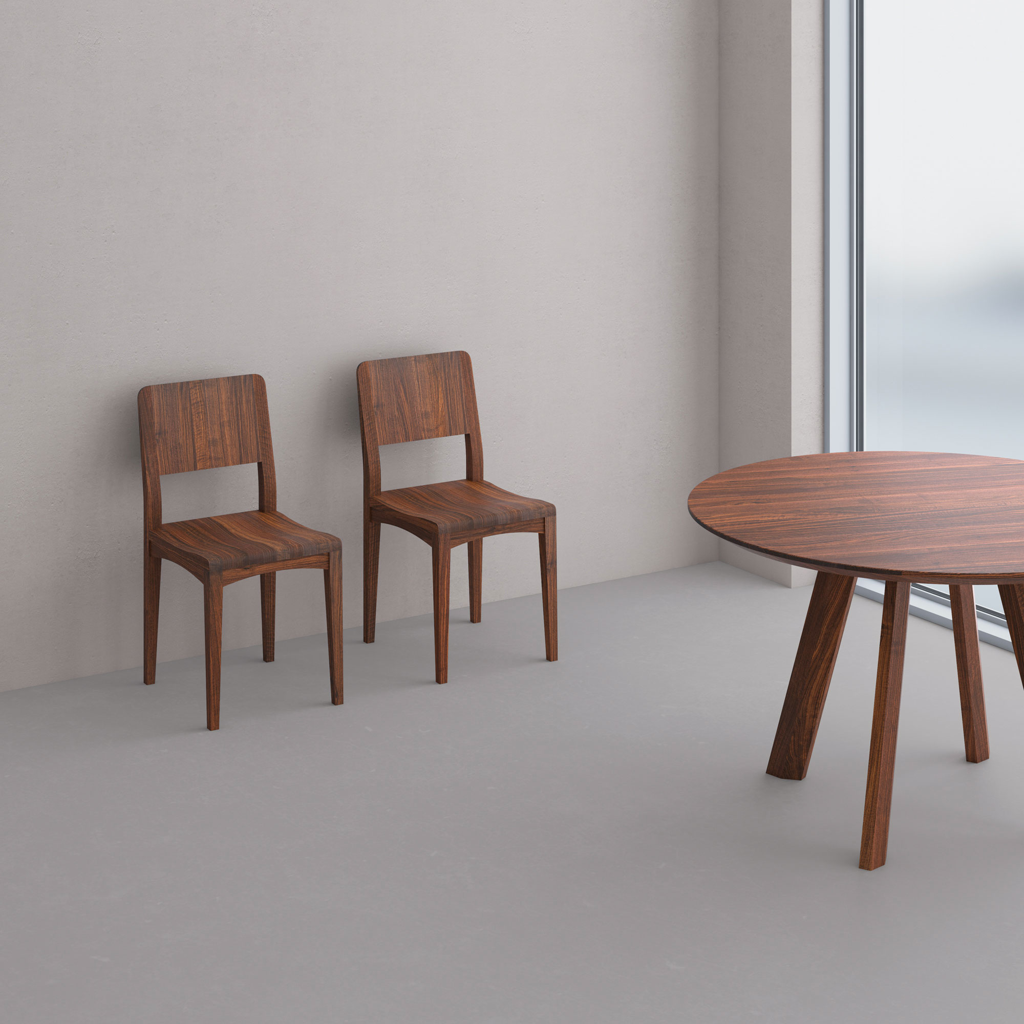 Solid Wood Chair INTUS 1 custom made in solid wood by vitamin design