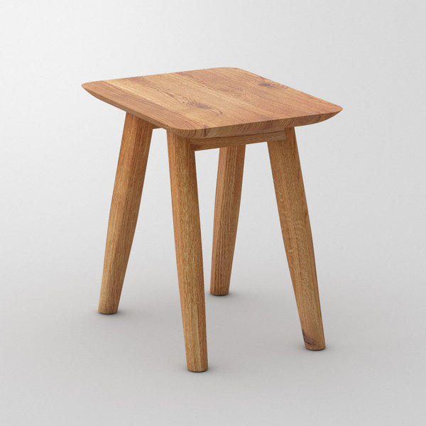 Designer Hocker AETAS cam1 Maßgefertigt aus 無垢節ありオーク材、オイル仕上げ von vitamin design