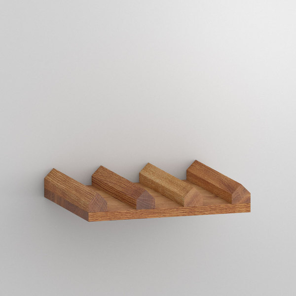 Massivholz Weinregal AVARIUM VINO BOARD cam1 Maßgefertigt aus 無垢節ありオーク材、オイル仕上げ von vitamin design