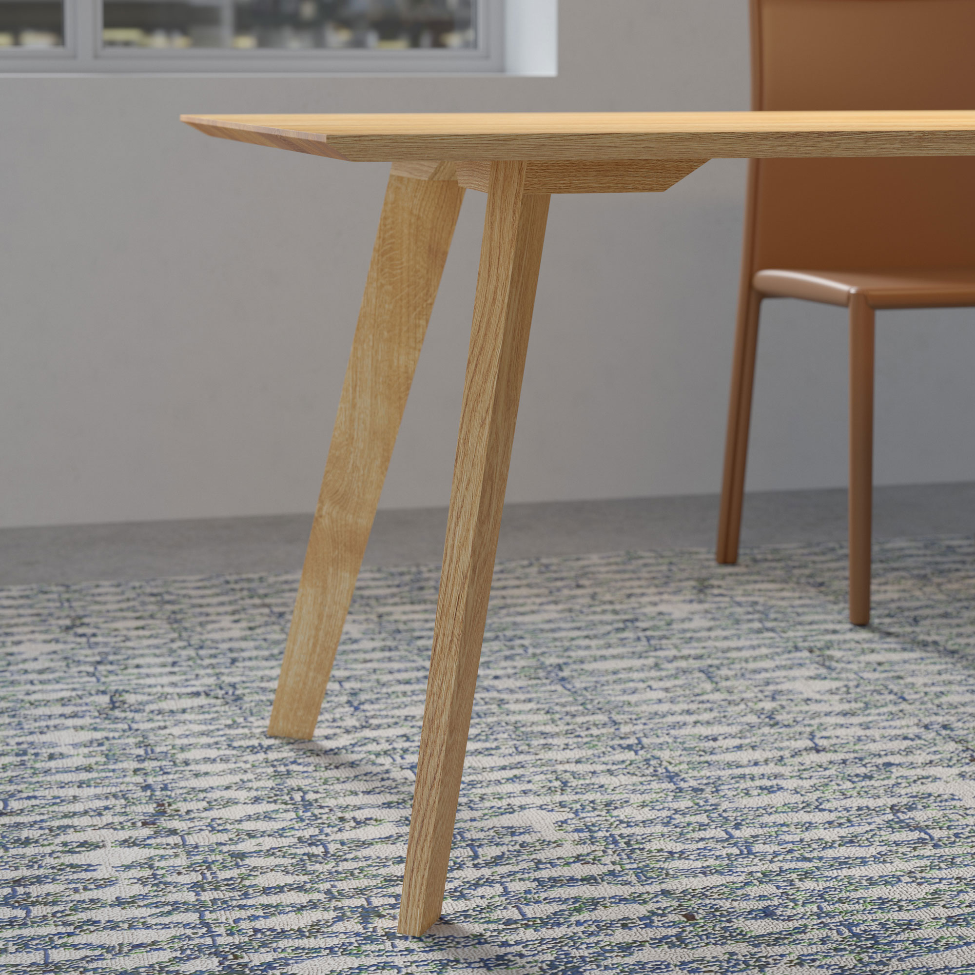 Modern Frameless Table CITIUS FRAMELESS cam10000 custom made in solid wood by vitamin design